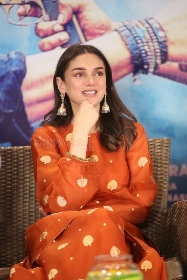 Actress Aditi Rao Hydari at Maha Samudram Movie Press Meet Pictures 44