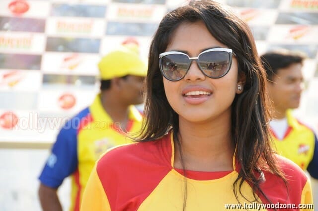 Actress Amala Paul At Ccl Match Photos