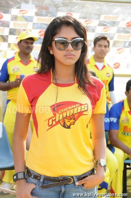 Actress Amala Paul At Ccl Match Photos