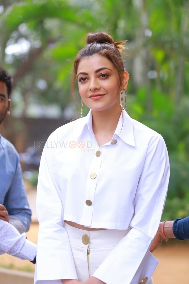 Actress Kajal Agarwal White Dress Pictures