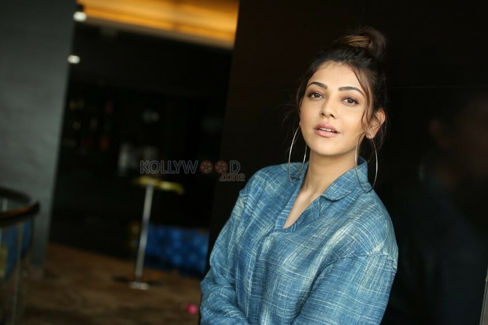 Actress Kajal Aggarwal At Ranarangam Interview Photos