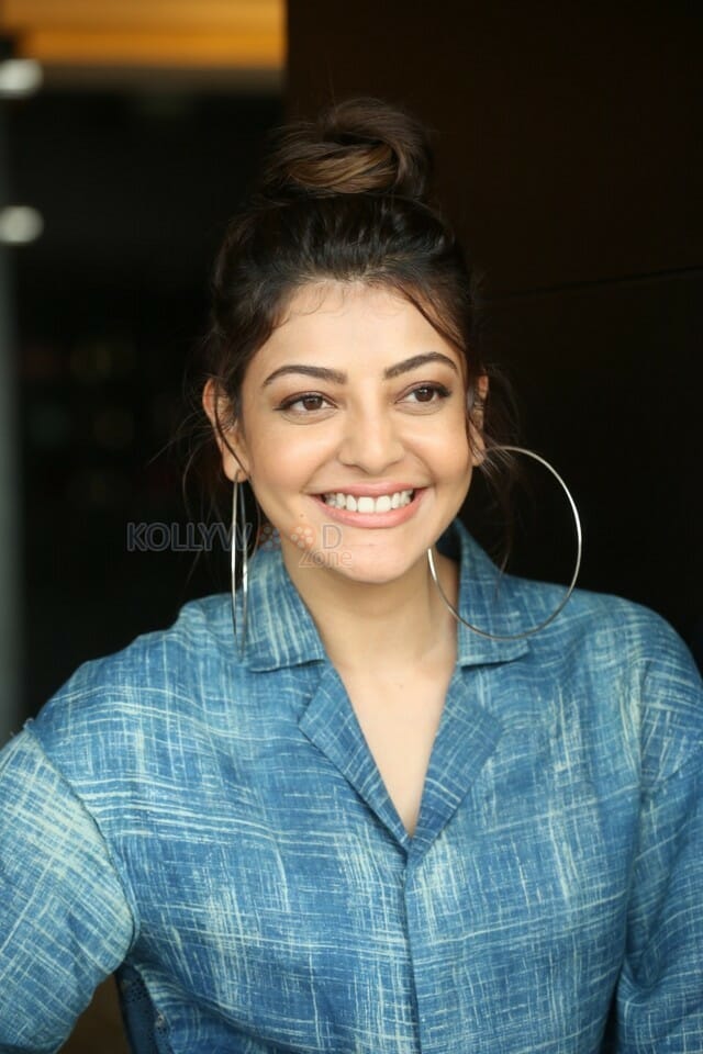 Actress Kajal Aggarwal At Ranarangam Interview Photos