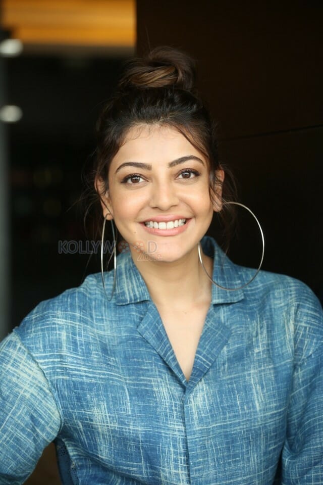 Actress Kajal Aggarwal At Ranarangam Interview Photos