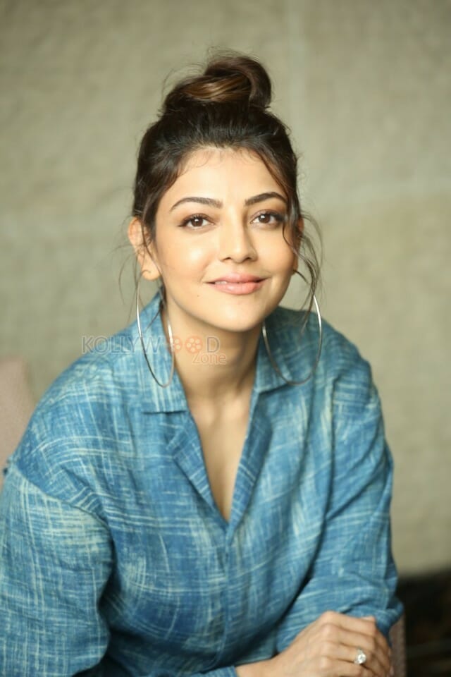 Actress Kajal Aggarwal At Ranarangam Interview Photos