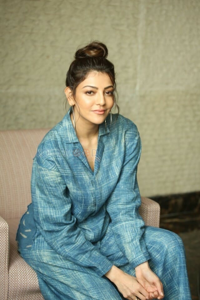 Actress Kajal Aggarwal At Ranarangam Interview Photos