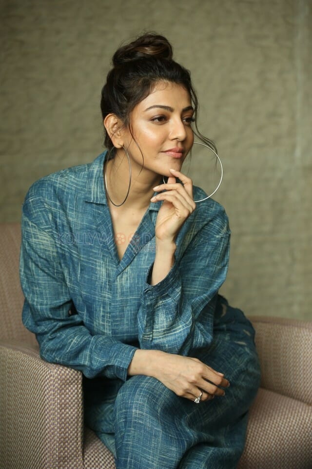 Actress Kajal Aggarwal At Ranarangam Interview Photos