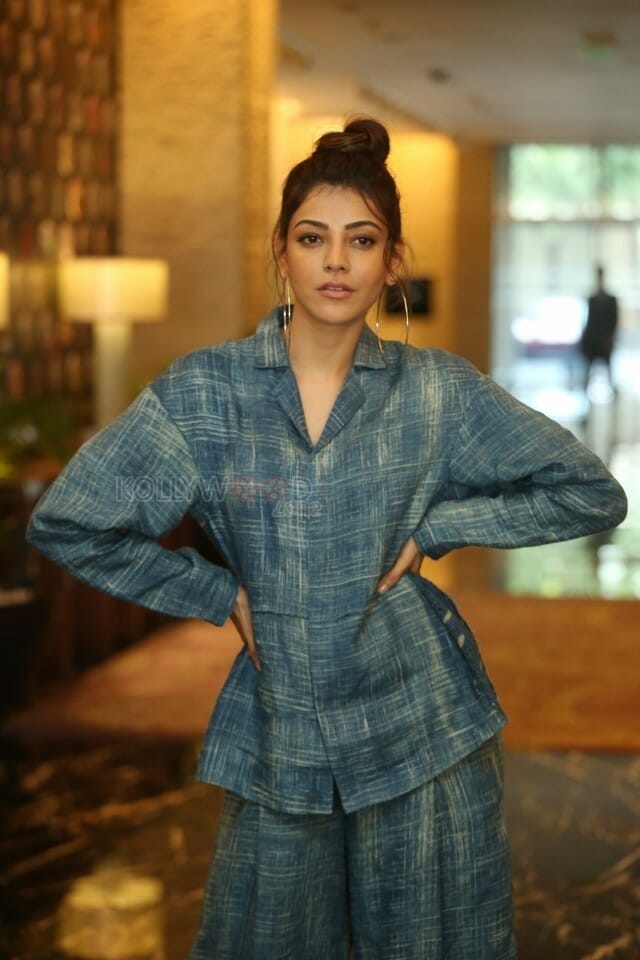 Actress Kajal Aggarwal At Ranarangam Interview Photos