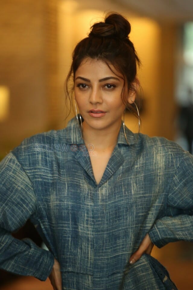 Actress Kajal Aggarwal At Ranarangam Interview Photos