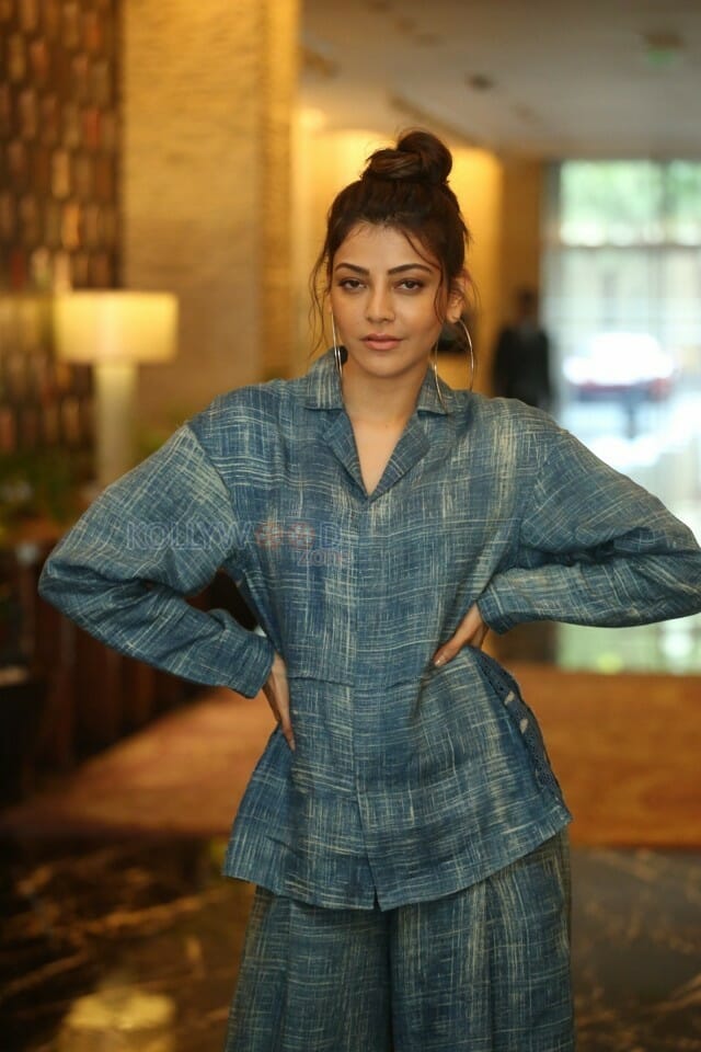 Actress Kajal Aggarwal At Ranarangam Interview Photos