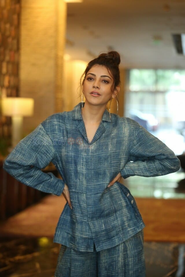 Actress Kajal Aggarwal At Ranarangam Interview Photos