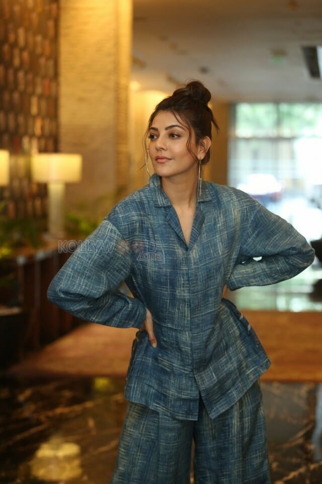 Actress Kajal Aggarwal At Ranarangam Interview Photos