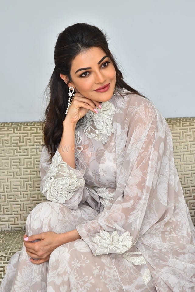 Actress Kajal Aggarwal at Satyabhama Movie Interview Pictures 06