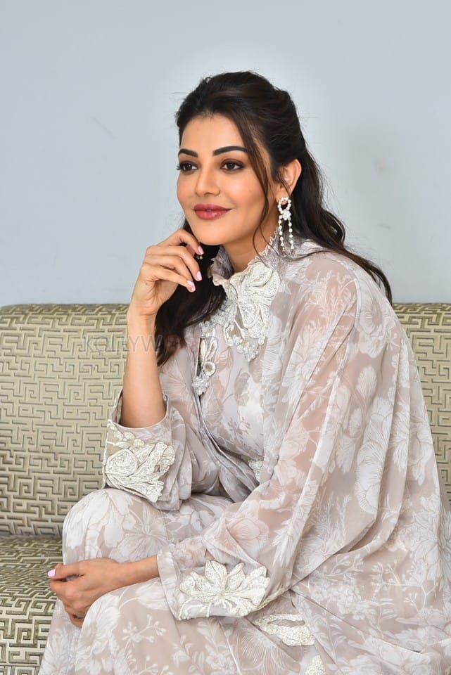 Actress Kajal Aggarwal at Satyabhama Movie Interview Pictures 07