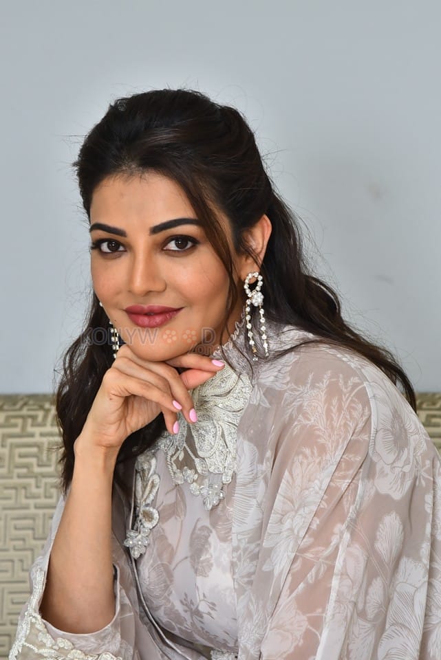 Actress Kajal Aggarwal at Satyabhama Movie Interview Pictures 08