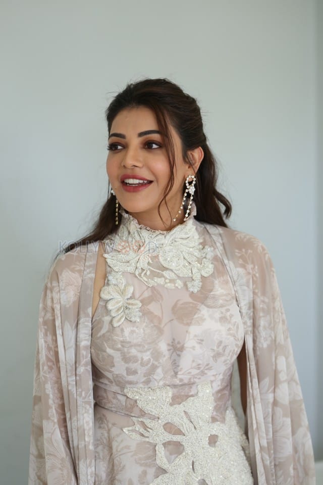 Actress Kajal Aggarwal at Satyabhama Movie Interview Pictures 15