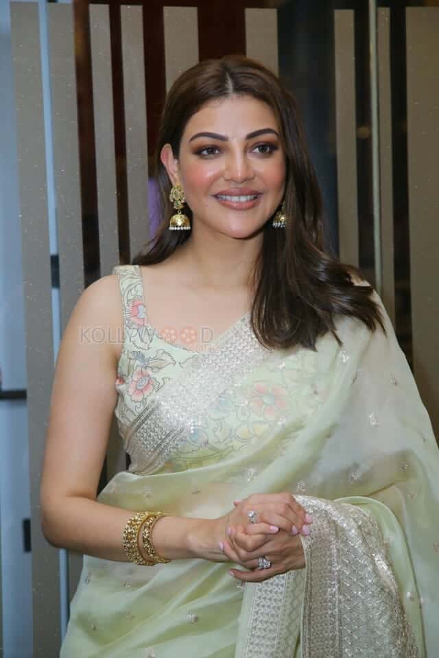 Actress Kajal Aggarwal at Satyabhama Teaser Launch Pictures 03