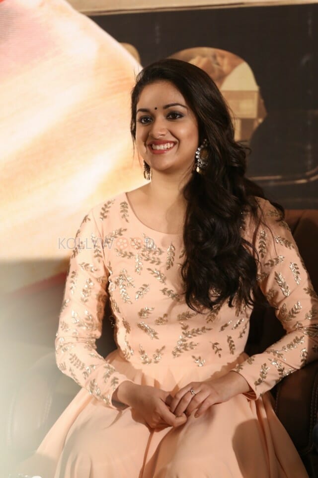 Actress Keerthi Suresh At Nadigaiyar Thilagam Success Meet Photos