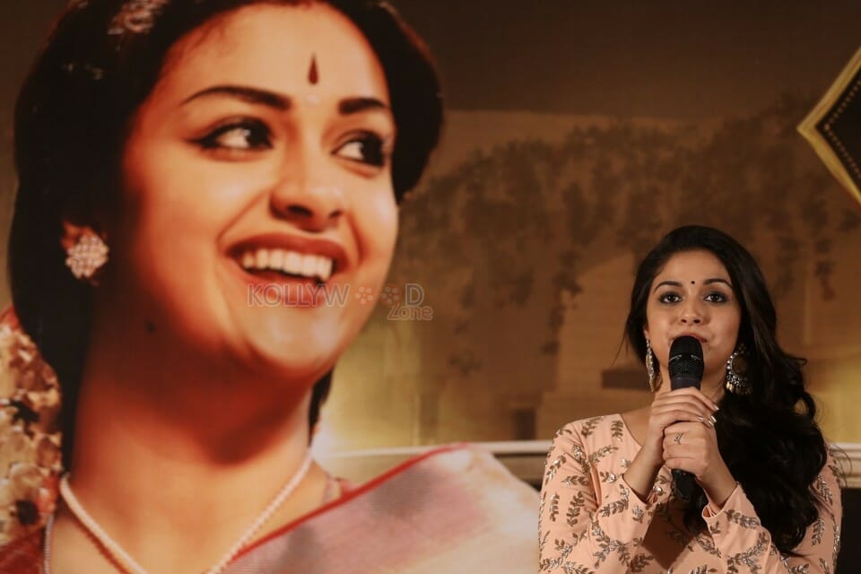 Actress Keerthi Suresh At Nadigaiyar Thilagam Success Meet Photos