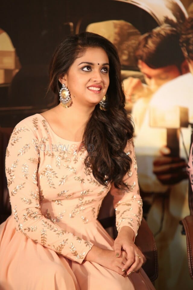 Actress Keerthi Suresh At Nadigaiyar Thilagam Success Meet Photos