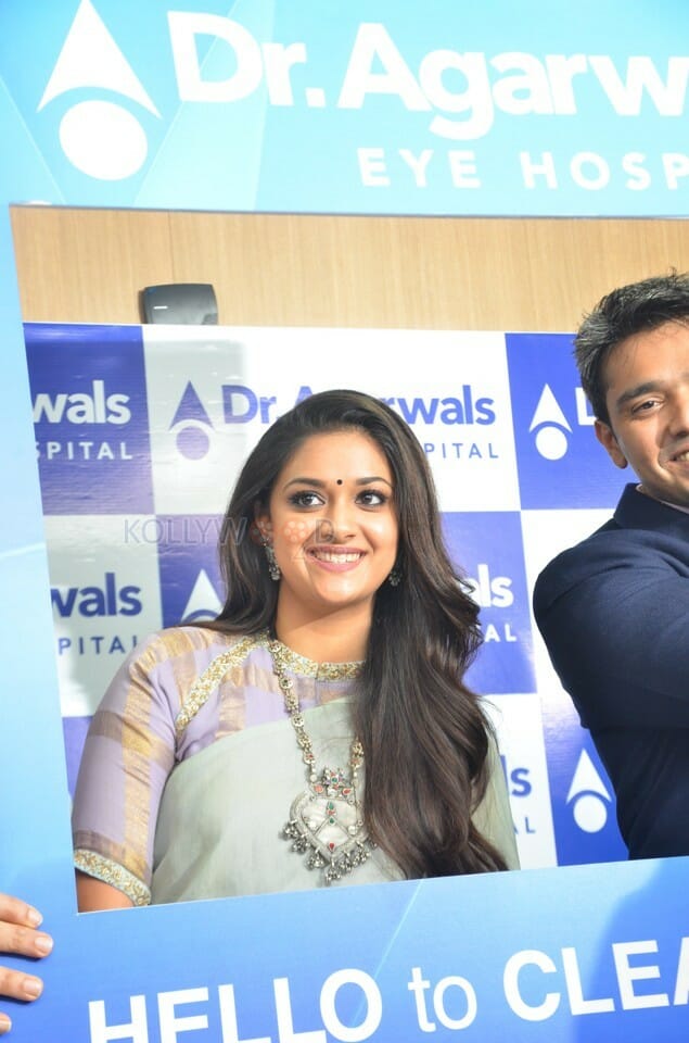 Actress Keerthi Suresh At The Launch Of Agarwal Eye Hospital Photos