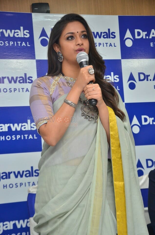 Actress Keerthi Suresh At The Launch Of Agarwal Eye Hospital Photos