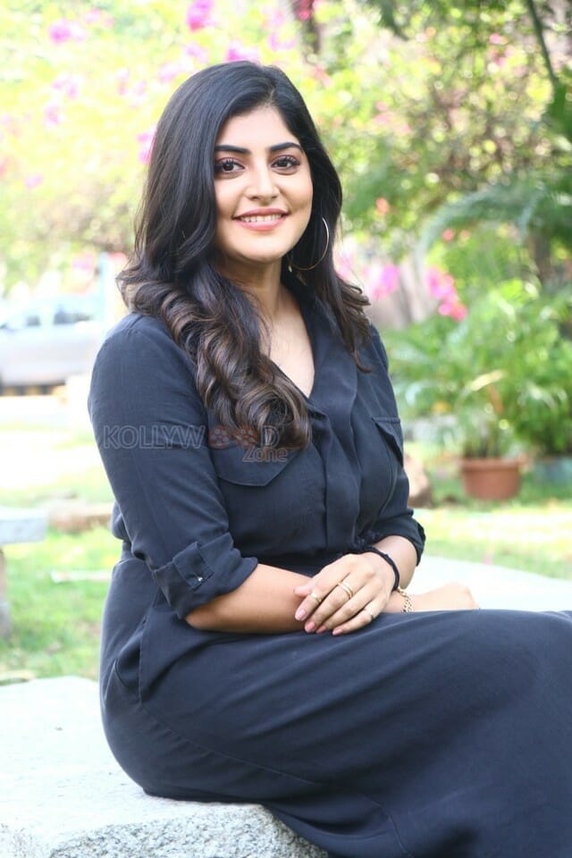 Actress Manjima Mohan At Devarattam Movie Press Meet Stills