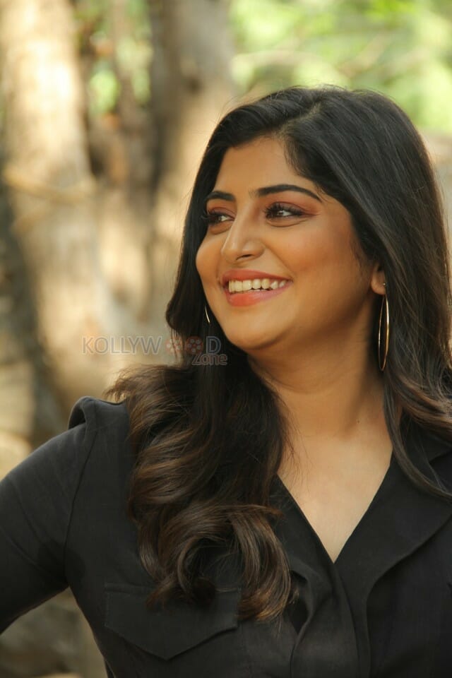 Actress Manjima Mohan At Devarattam Movie Press Meet Stills