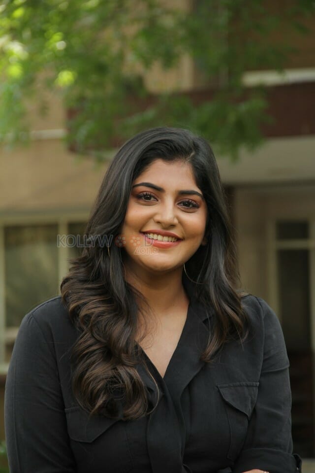 Actress Manjima Mohan At Devarattam Movie Press Meet Stills