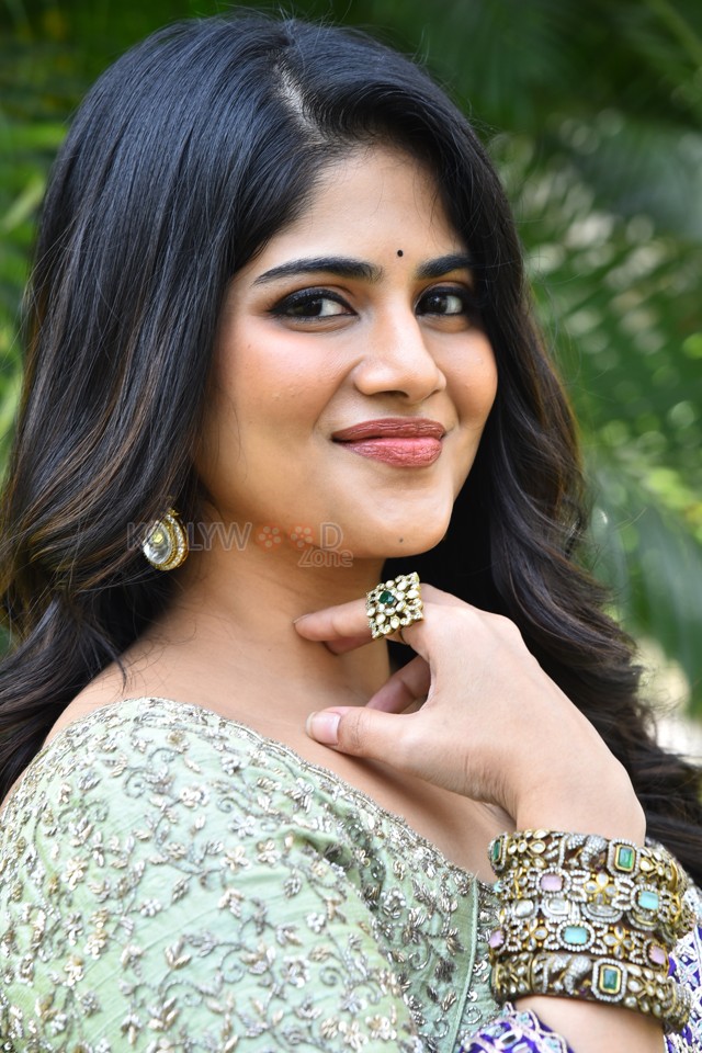 Actress Megha Akash at Vikkatakavi Pre Release Press Meet Pictures 19