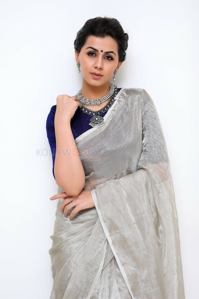 Actress Nikki Galrani Saree Photoshoot Stills