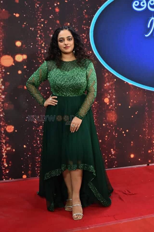 Actress Nithya Menon at Telugu Indian Idol Mega Unveil Press Meet Photos 06