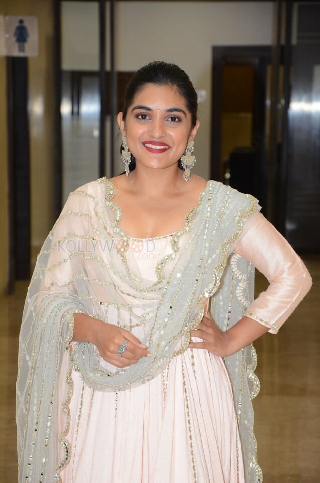 Actress Nivetha Thomas At Brochevarevarura Movie Pre Release Event Pictures