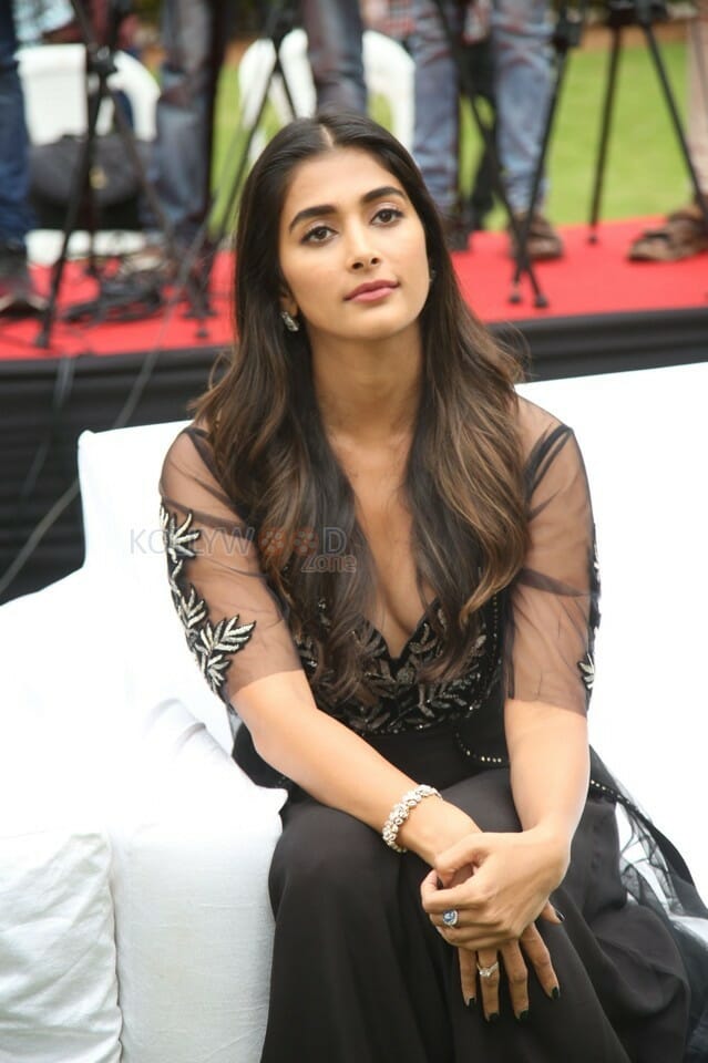 Actress Pooja Hegde At Valmiki Press Meet Photos