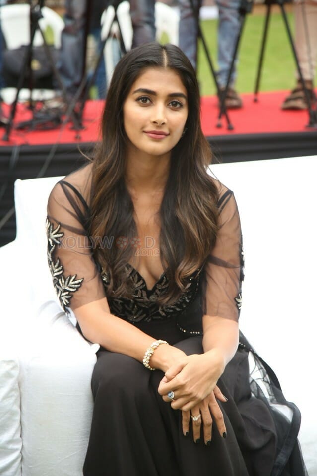 Actress Pooja Hegde At Valmiki Press Meet Photos