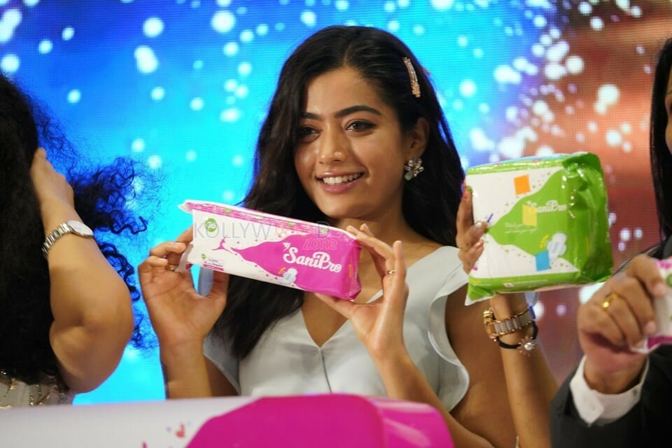 Actress Rashmika Mandanna As Sanipro Brand Ambassador Photos