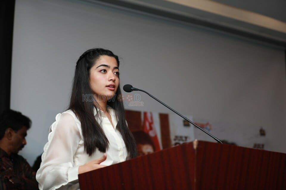 Actress Rashmika Mandanna At Dear Comrade Press Meet Pictures