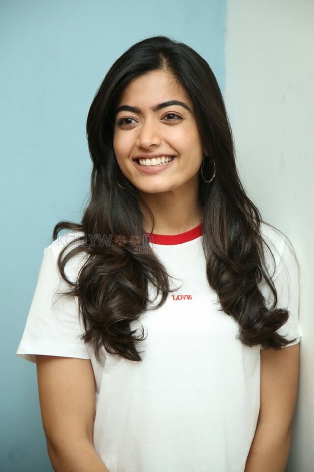 Actress Rashmika Mandanna At Dear Comrade Success Meet Photos