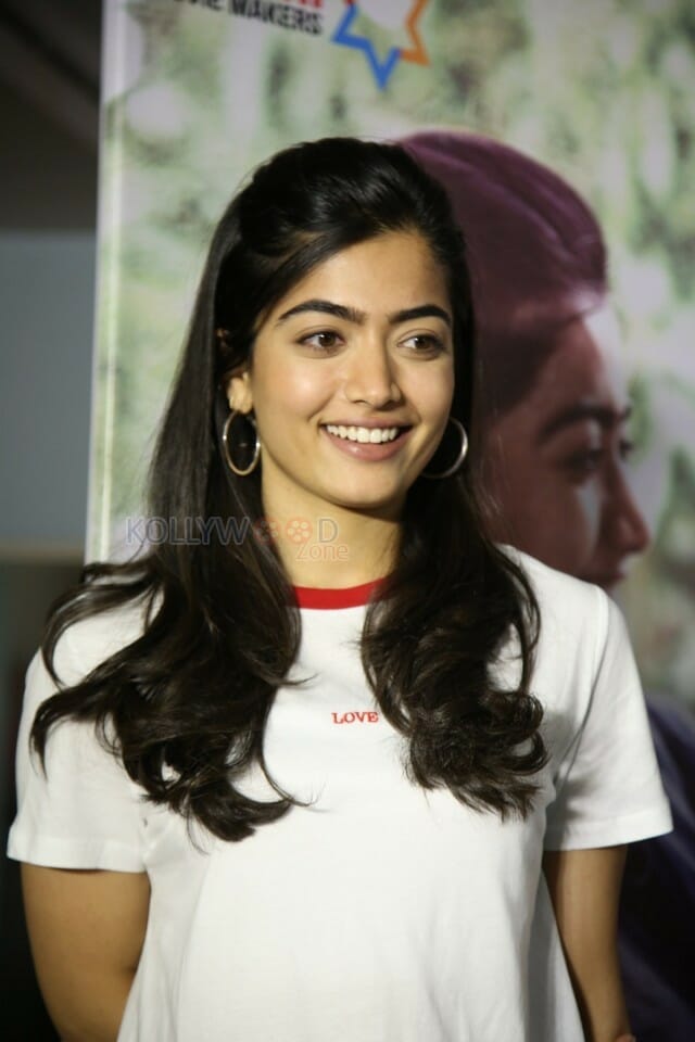 Actress Rashmika Mandanna At Dear Comrade Success Meet Photos