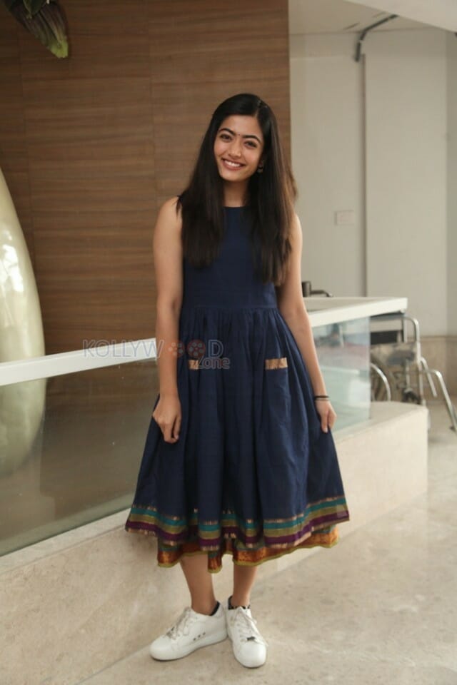 Actress Rashmika Mandanna At Dear Comrade Trailer Launch Photos