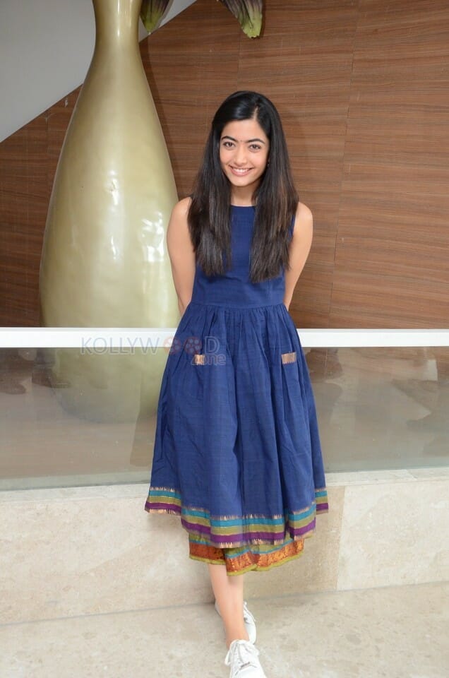 Actress Rashmika Mandanna At Dear Comrade Trailer Launch Photos