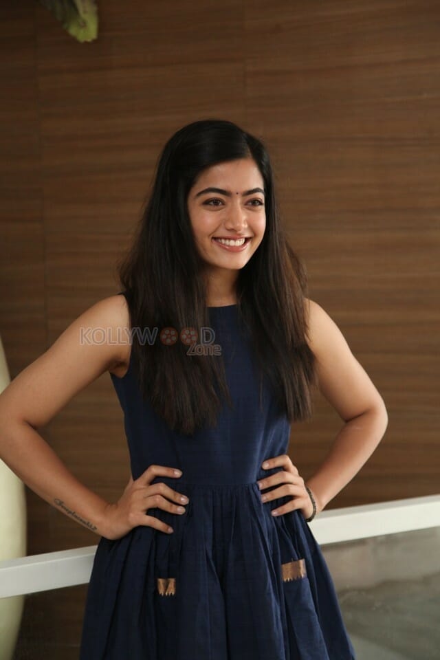 Actress Rashmika Mandanna At Dear Comrade Trailer Launch Photos