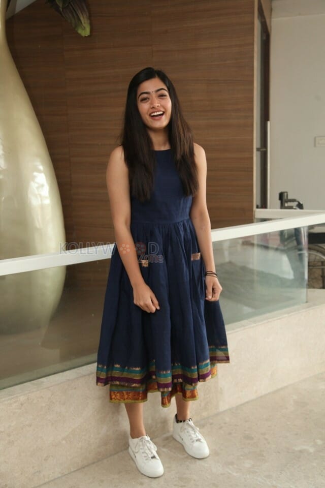 Actress Rashmika Mandanna At Dear Comrade Trailer Launch Photos