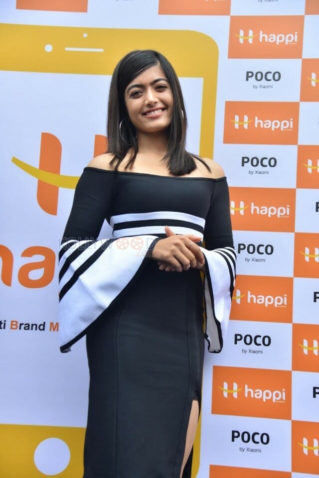 Actress Rashmika Mandanna At Happi Mobiles Th Store Launch At Banjara Hills Hyderabad Photos