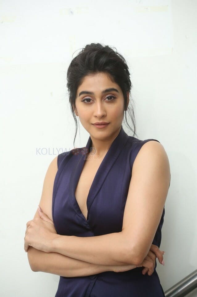 Actress Regina Cassandra At Evaru Movie Pre Release Event Photos