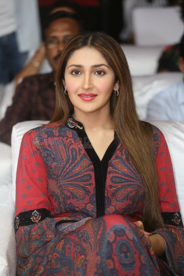 Actress Sayyeshaa Saigal At Bandobast Movie Pre release Pictures