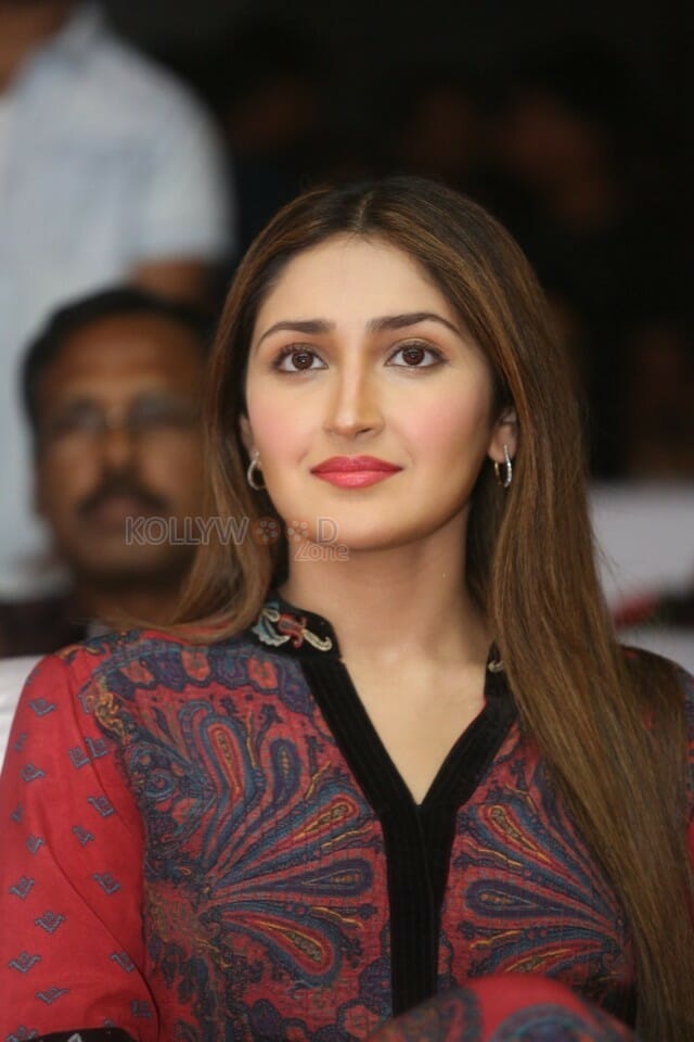 Actress Sayyeshaa Saigal At Bandobast Movie Pre release Pictures