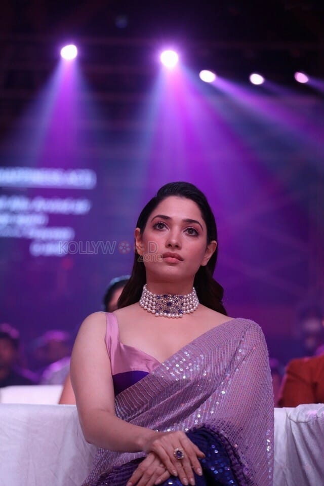 Actress Tamanna At Aha Event An Evening With A Galaxy Of Stars Beautiful Saree Photos