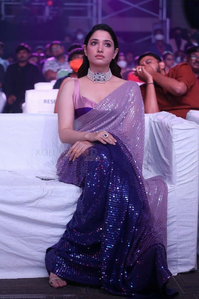 Actress Tamanna At Aha Event An Evening With A Galaxy Of Stars Beautiful Saree Photos