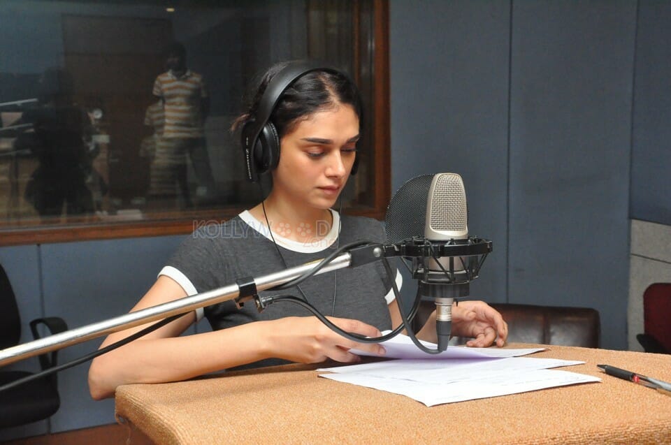 Aditi Rao Hydari Dubbing For Sammohanam Movie Photos