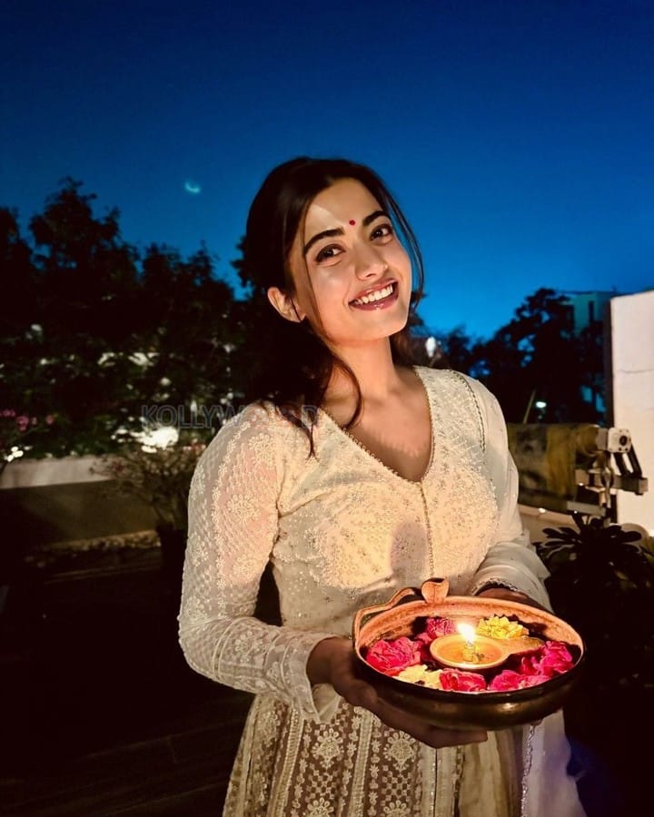 Beautiful Actress Rashmika Mandanna Diwali Pictures 02